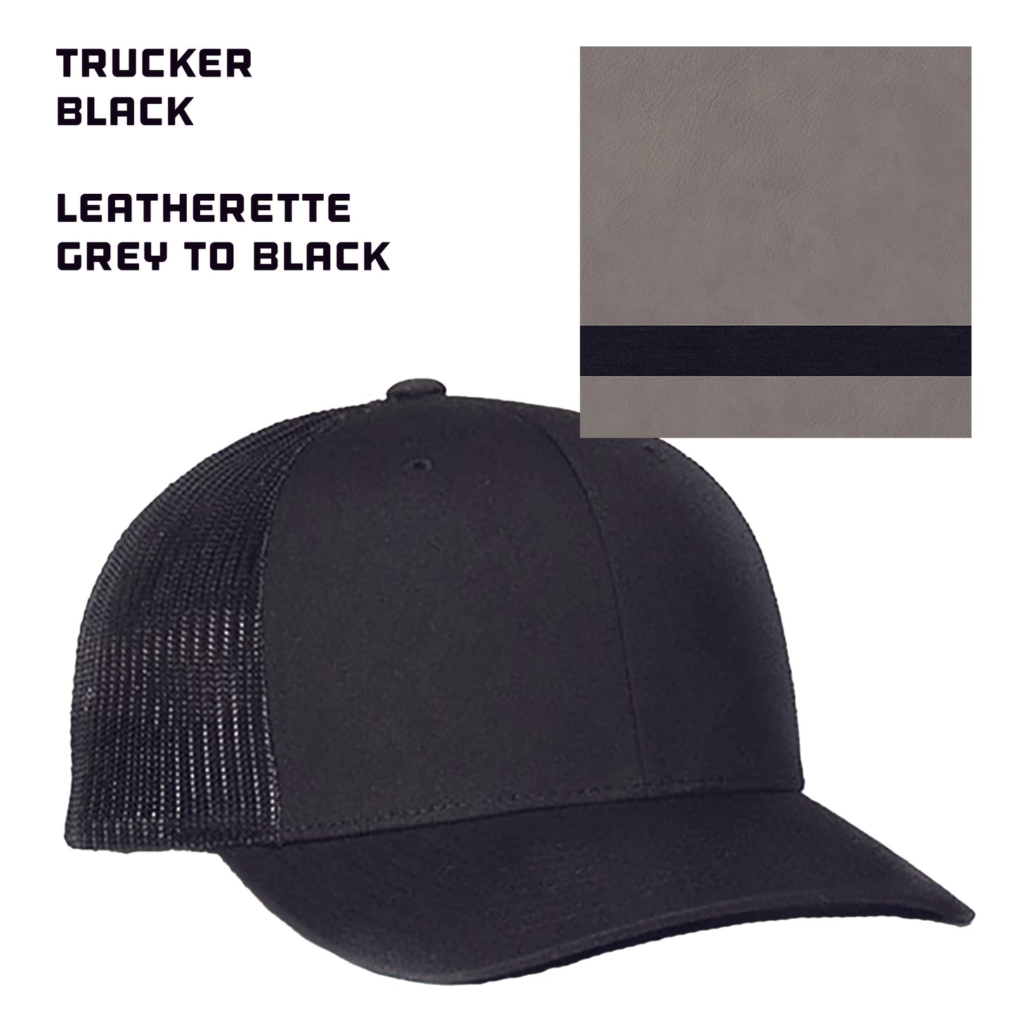 (24) Custom Leatherette Patched Hats