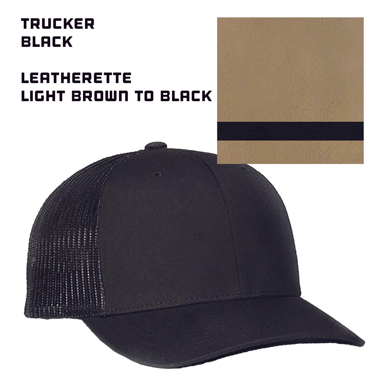 (24) Custom Leatherette Patched Hats