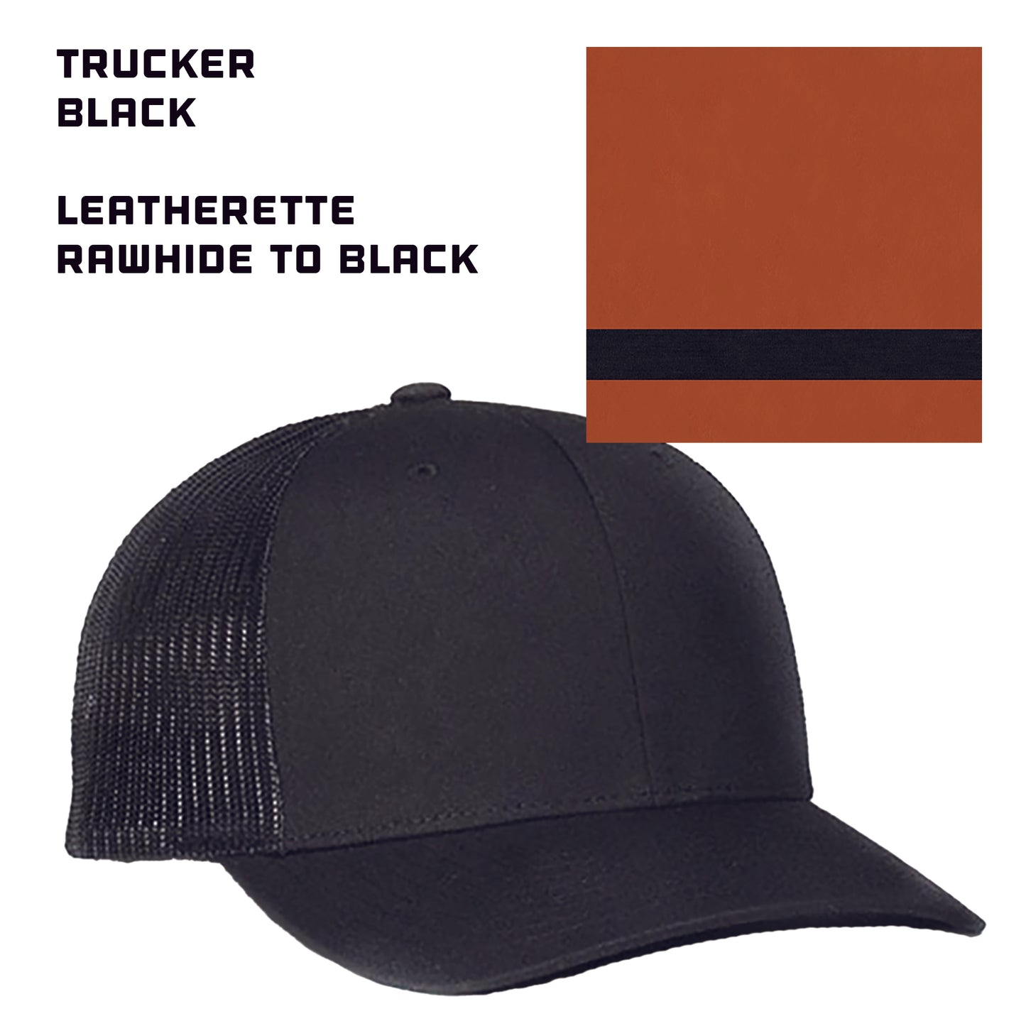 (24) Custom Leatherette Patched Hats