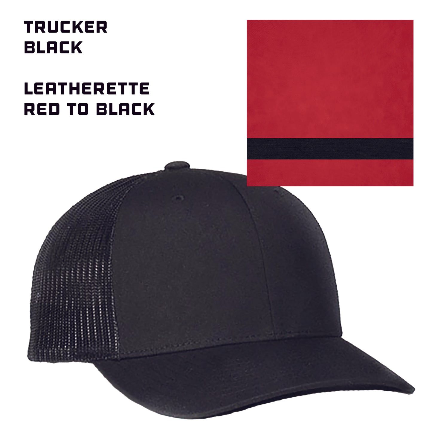 (24) Custom Leatherette Patched Hats